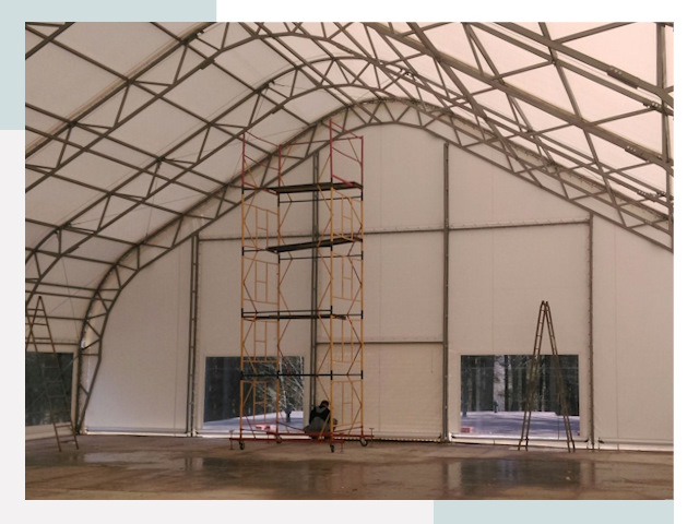 Шатровые ангары в Обнинске