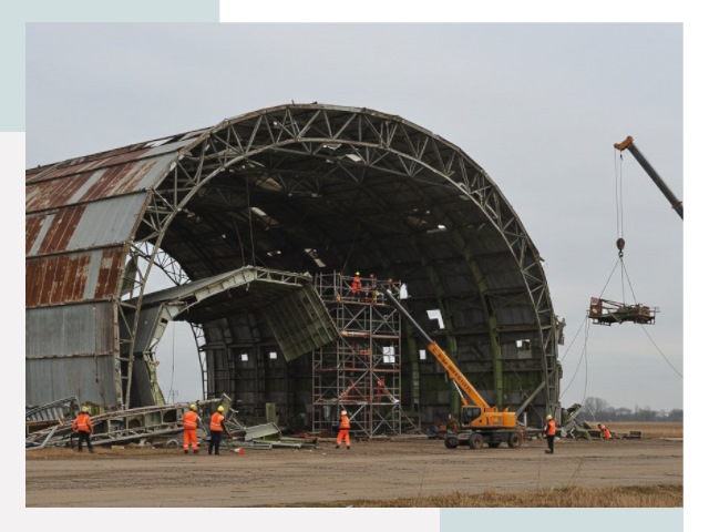 Демонтаж ангаров в Обнинске