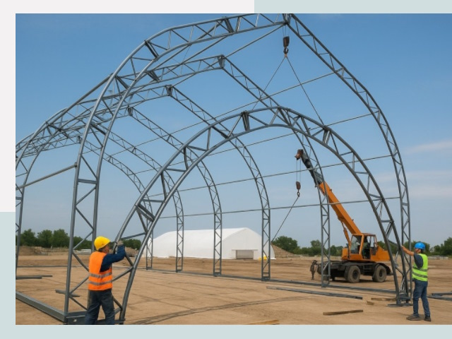 Монтаж ангаров в Обнинске от 609 руб. - Надежно и быстро